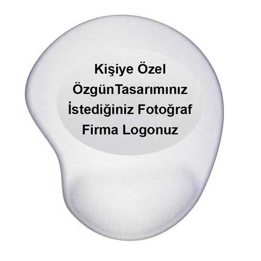 Bilek Destekli Yarım Oval Mousepad 20 x 23 cm (Kalınlık 3mm)