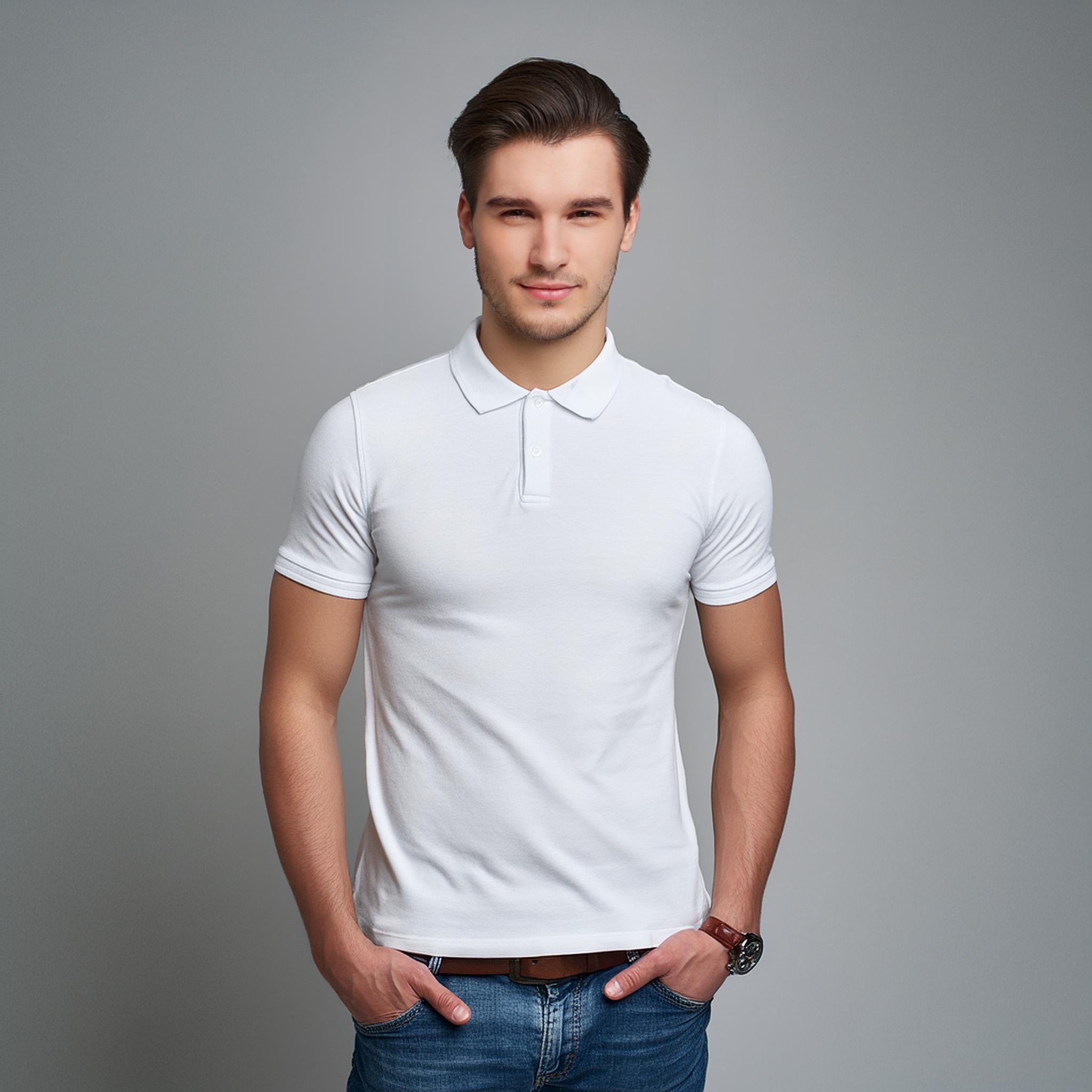 Erkek %100 Pamuklu T-Shirt (polo yaka) kısa kol / E05