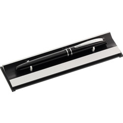 Metal Kalem Siyah - Kutulu -  Lazer kazıma baskı